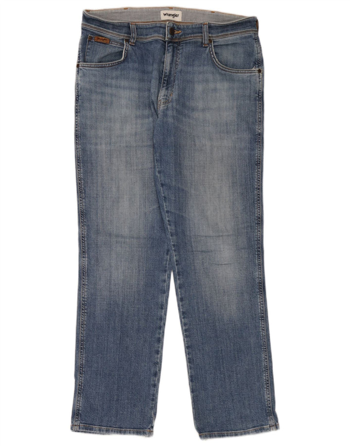Blugi drepte pentru bărbați Wrangler Texas W34 L30 bumbac albastru