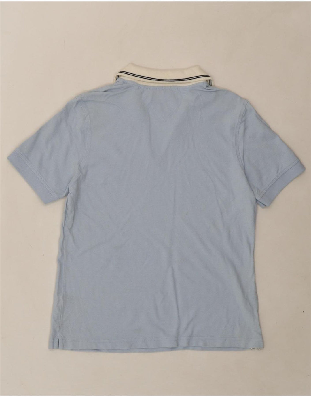 TOMMY HILFIGER Womens Polo Shirt UK 14 Medium Blue Cotton Vintage Tommy Hilfiger and Second-Hand Tommy Hilfiger from Messina Hembry 