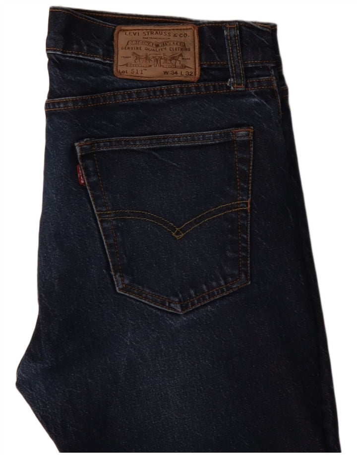 Blugi Levi's 511 Slim pentru bărbați W34 L32 Bumbac albastru