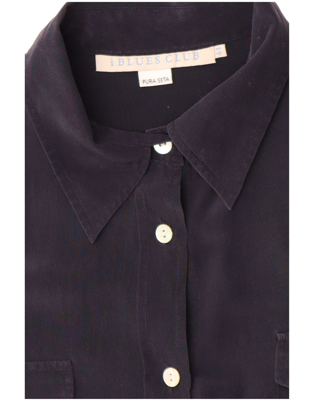 Bluză cămașă pentru femei i Blues IT 44 Medium Bleumarin Mătase