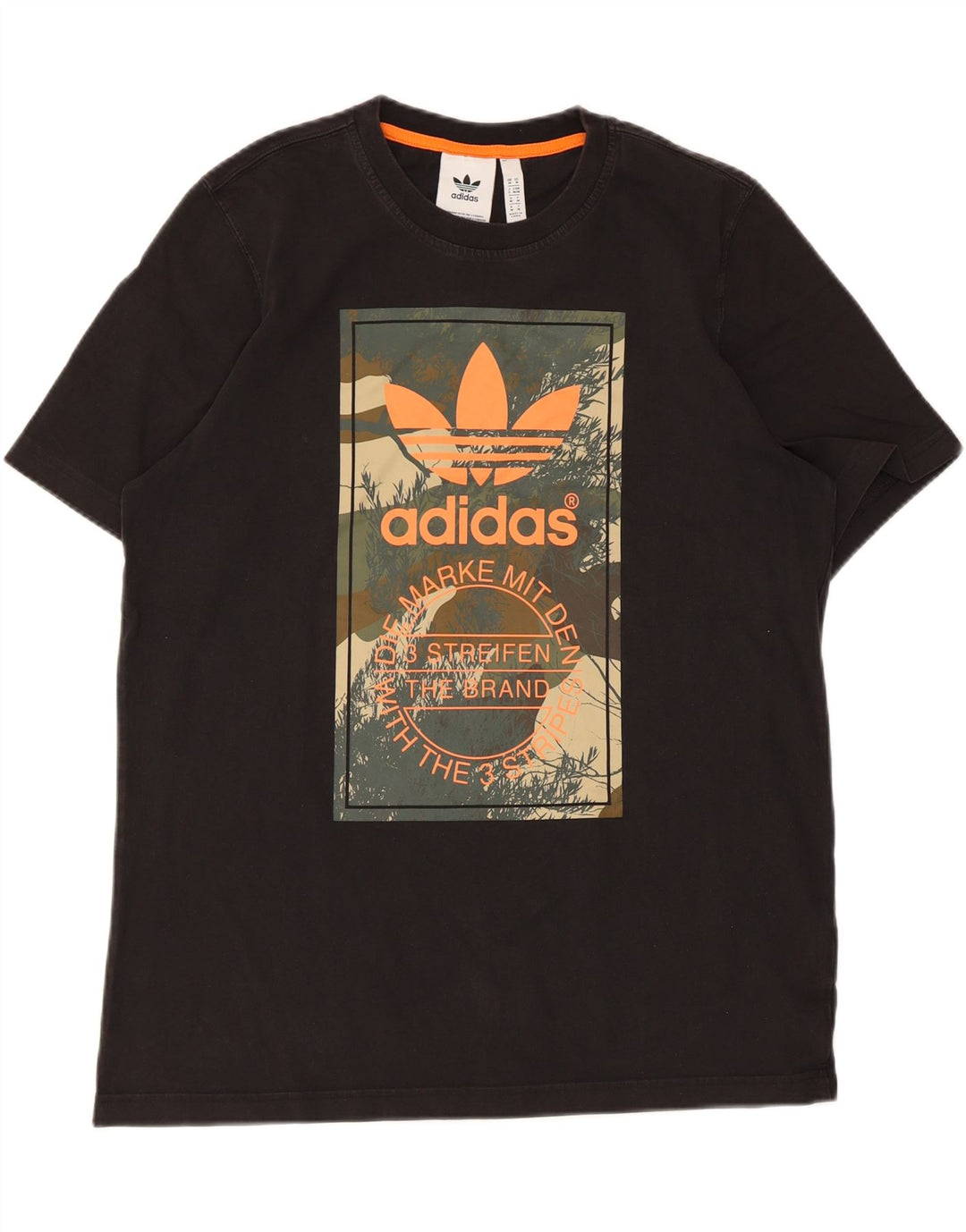 Tricou grafic Adidas pentru bărbați Top mediu negru bumbac