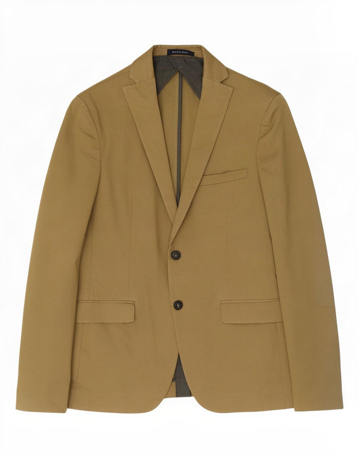 Blazer pentru bărbați Zara cu 2 nasturi EU 50 Medium Khaki Classic