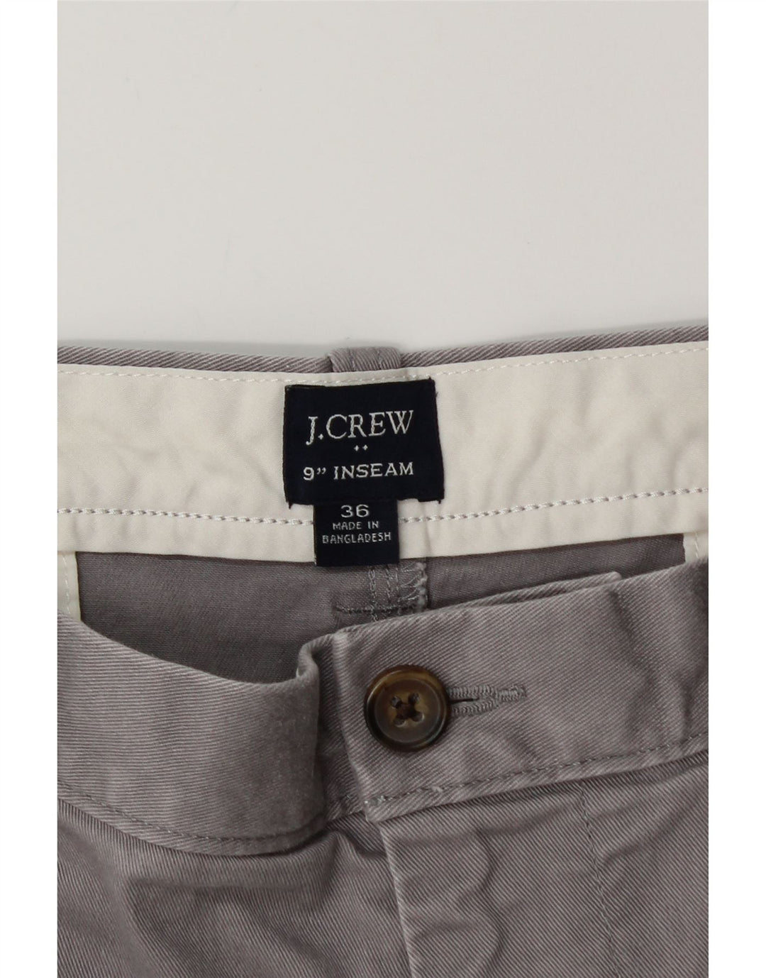 Pantaloni scurți chino pentru bărbați J. CREW W36 mare bumbac gri