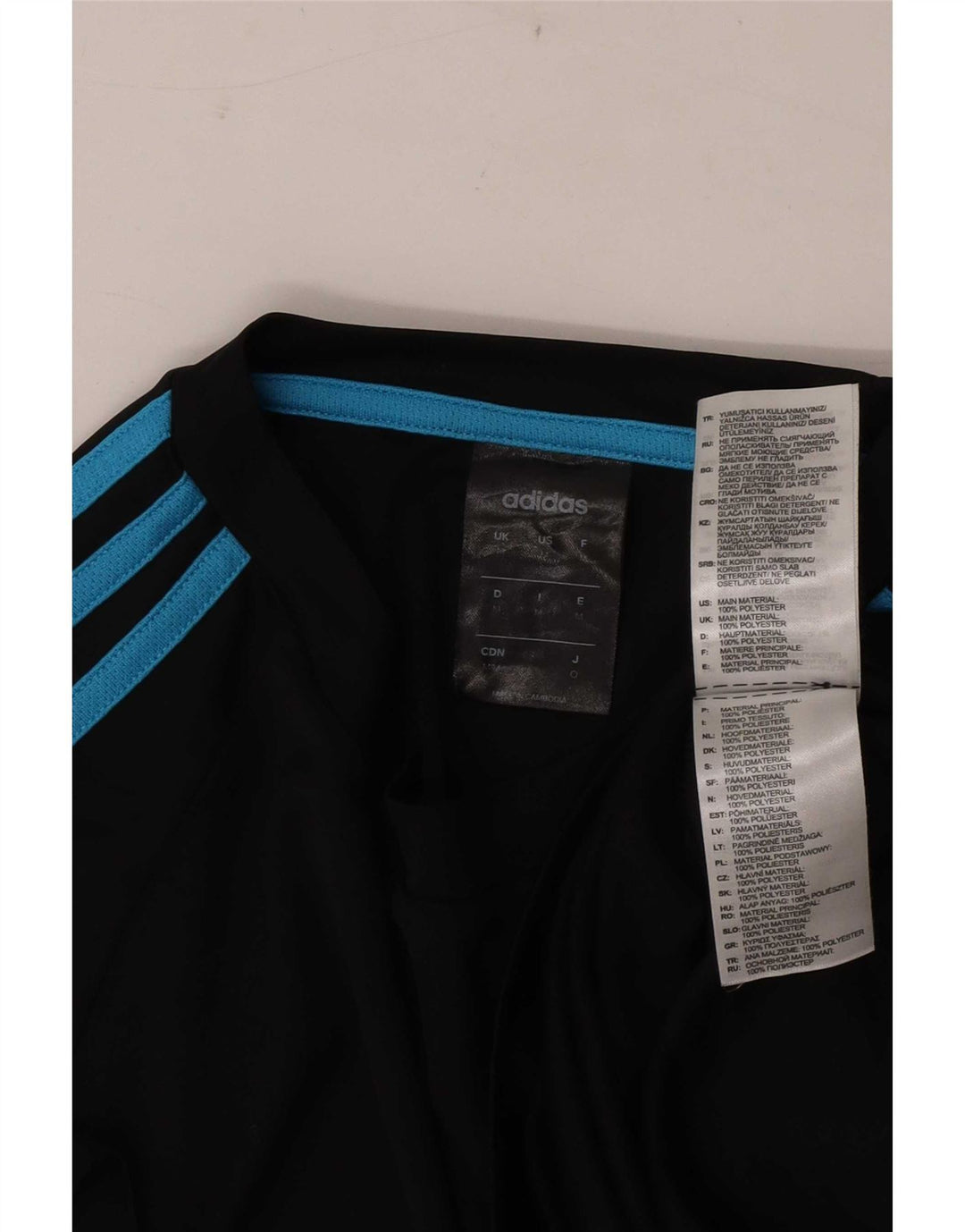 Tricou Adidas Climalite pentru bărbați Top Mediu Negru Poliester