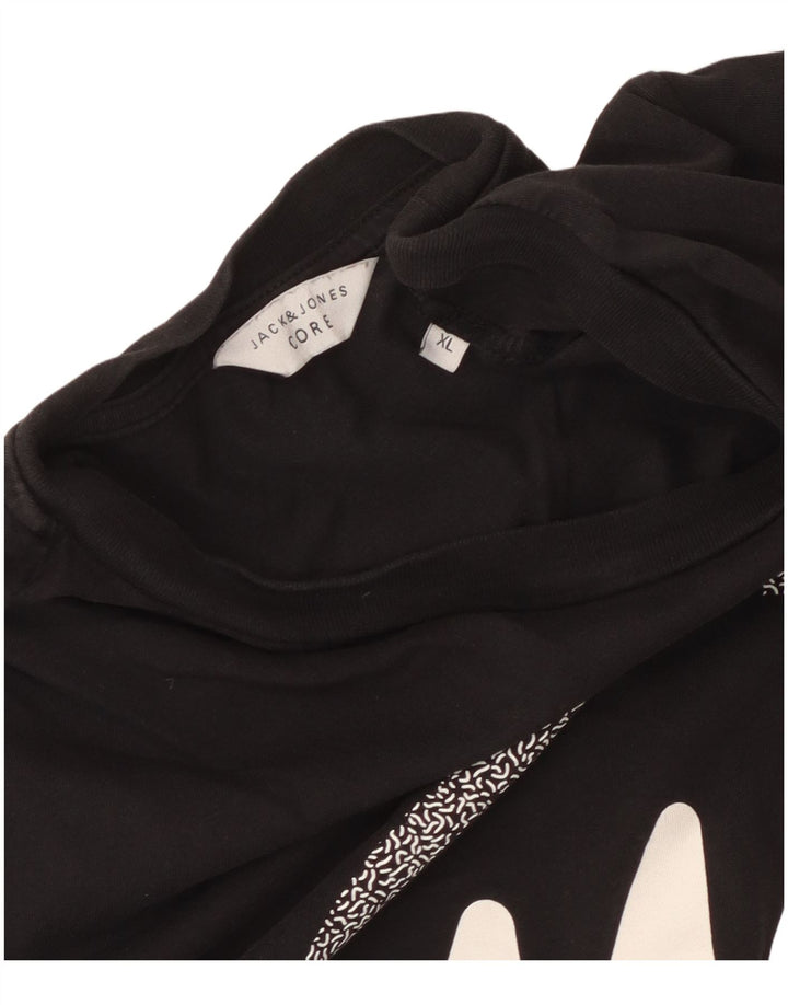 Tricou grafic Jack & Jones pentru bărbați Top XL negru