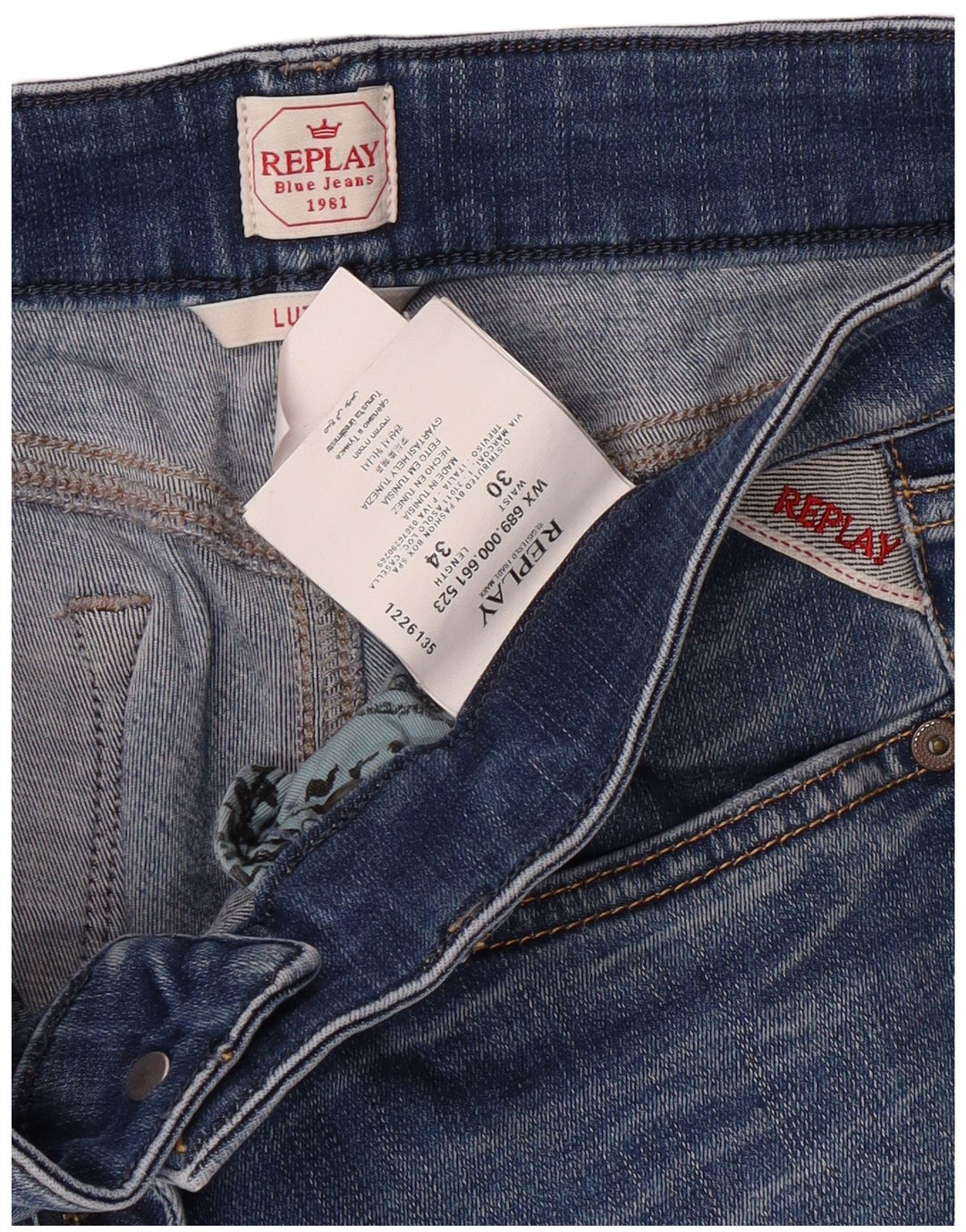 REPLAY Blugi pentru femei Luz skinny W30 L34 Bumbac albastru