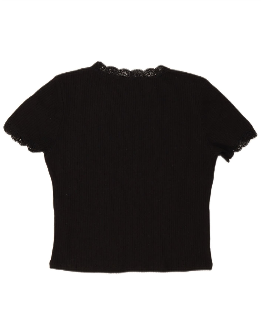 Bluză de top pentru femei Zara UK 14, mare, negru, bumbac