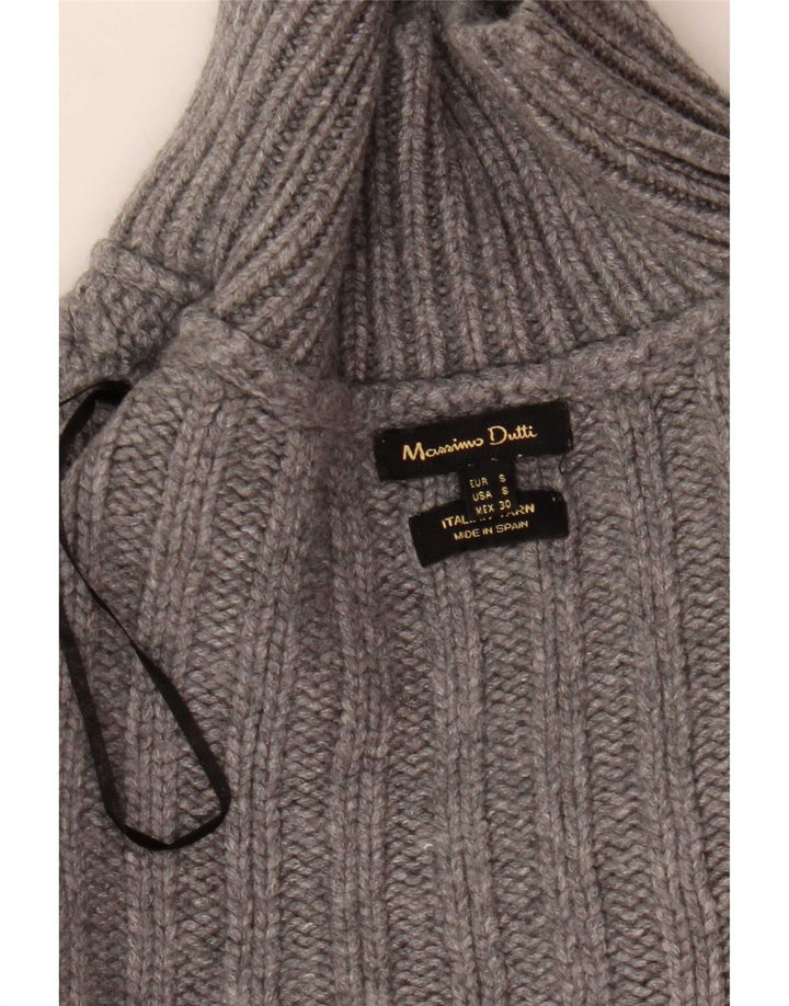 Pulover cu gât țestoasă pentru femei de Massimo Dutti UK 10 Mic Gri