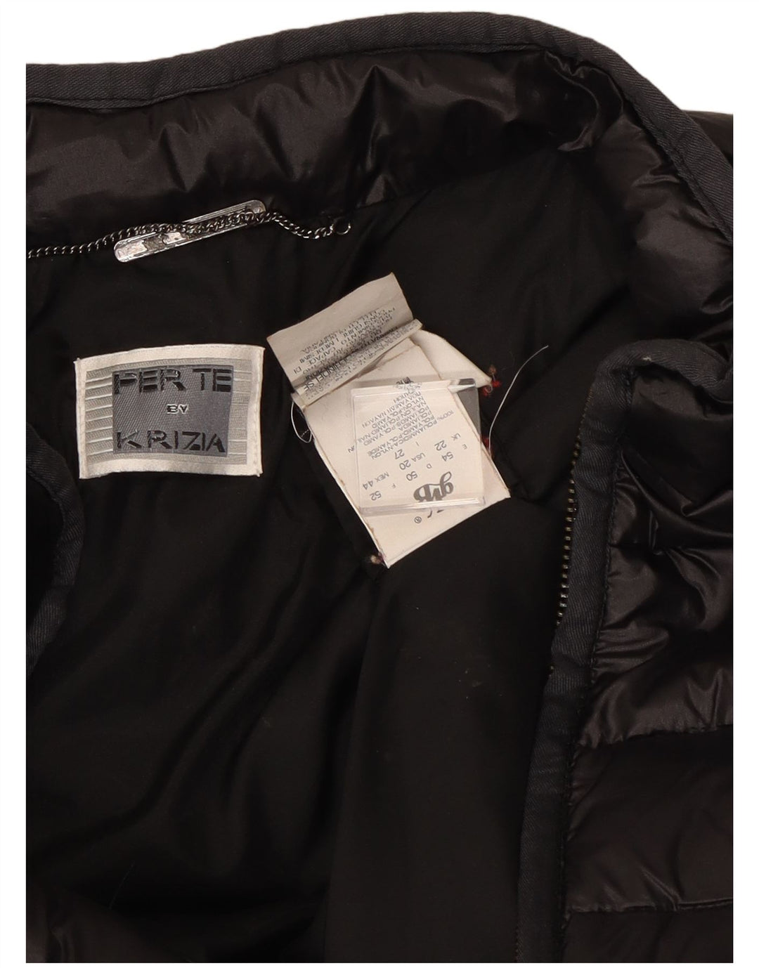 Jachetă căptușită pentru femei Perte by Krizia UK 22 3XL Negru