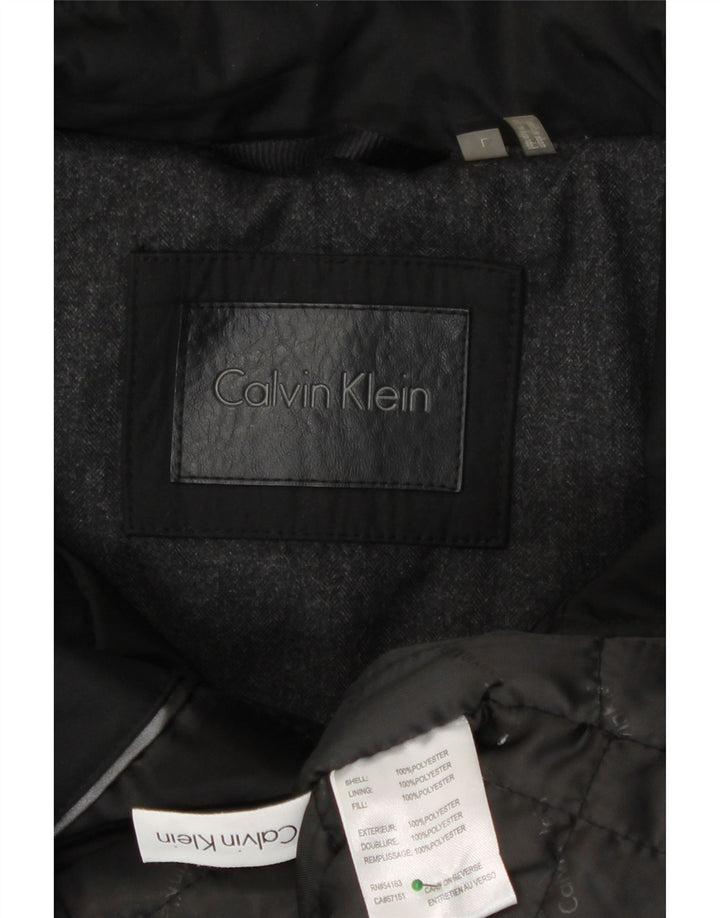 Jachetă cu glugă pentru bărbați Calvin Klein UK 40 Poliester negru mare