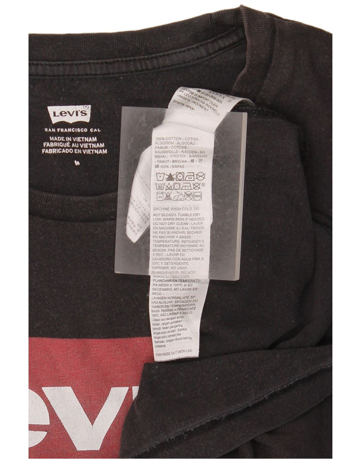 LEVI'S Mens Graphic T-Shirt Top Medium Black Cotton