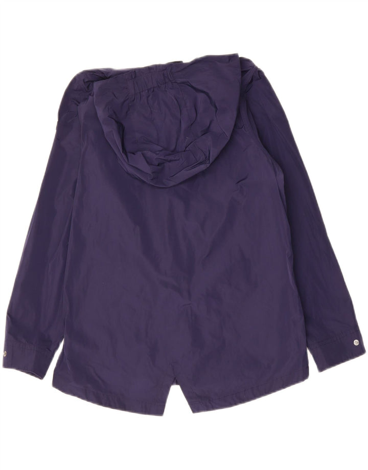 BARBOUR Boys Hooded Rain Jacket 12-13 Years Large  Navy Blue Polyester Vintage Barbour and Second-Hand Barbour from Messina Hembry 