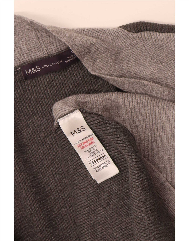 Pulover cardigan cu paragate pentru femei Marks & Spencer UK 12 gri mediu