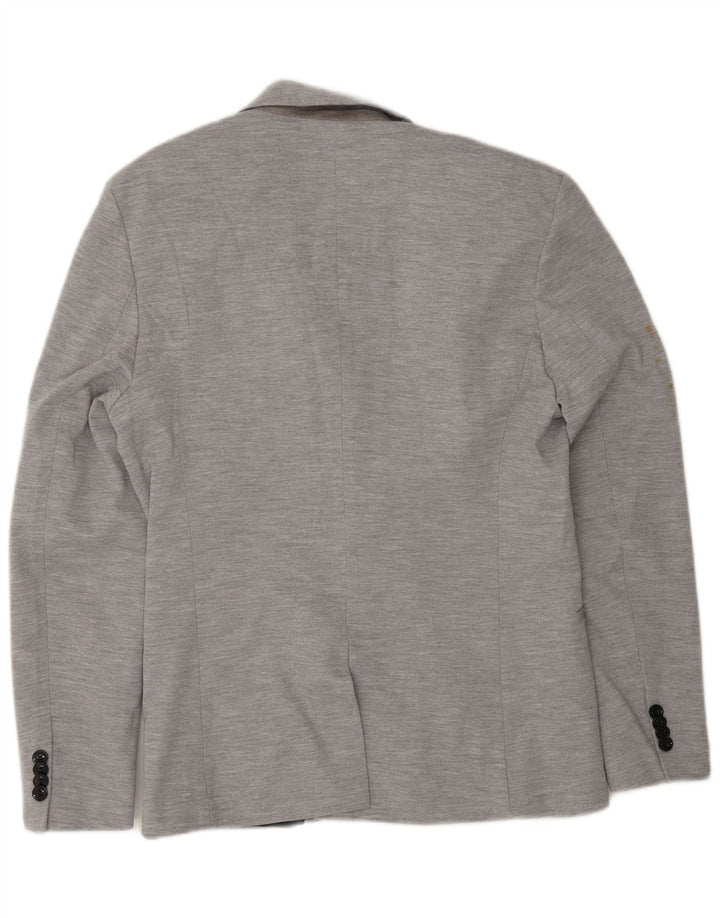 Blazer pentru bărbați Zara, cu 2 nasturi, UK 40, mare, gri