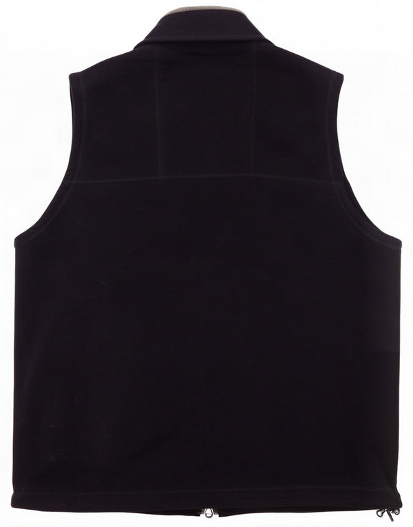 Marks & Spencer Mens Fleece Gilet UK 38 Medium Bluemarin Blue Poliester