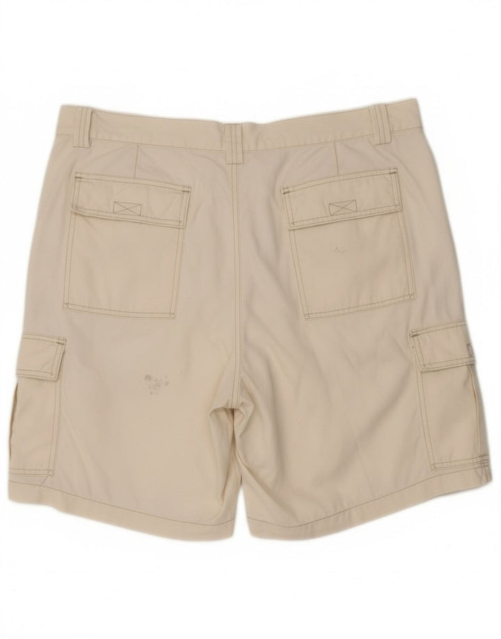 Pantaloni scurti cargo vintage pentru bărbați W38 XL, bumbac alb