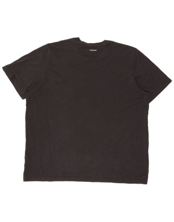 Adidas Mens Aeroready Graphic T-Shirt Top 2XL Black Cotton