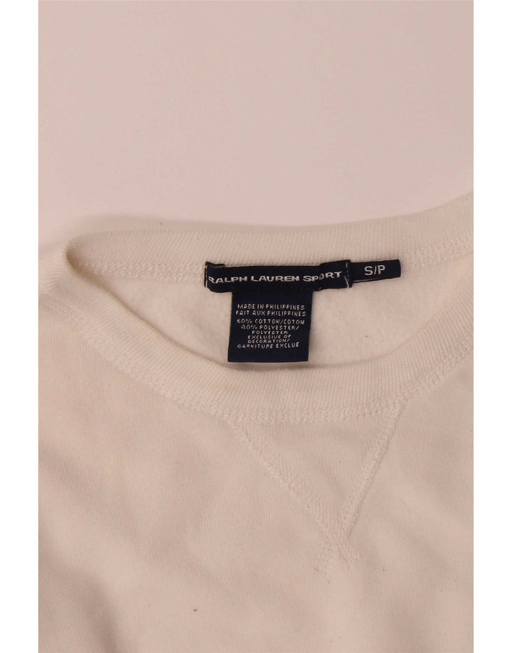 Pulover pentru femei Ralph Lauren UK 10 Bumbac alb mic