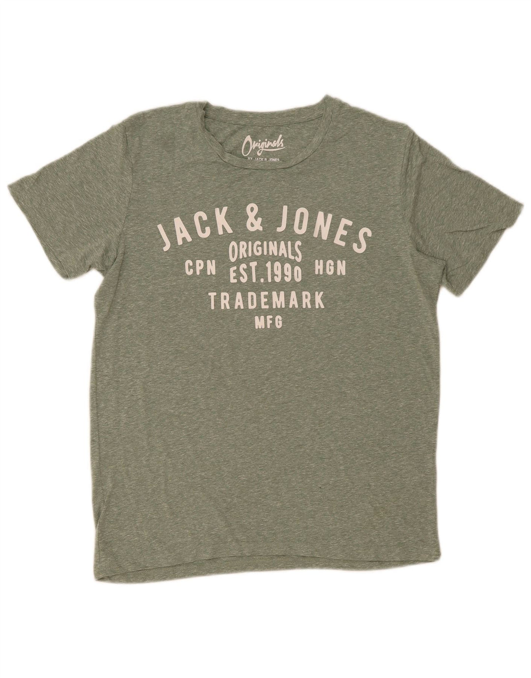 Tricou cu grafic Jack & Jones pentru bărbați Top mic, verde, poliester cu pată