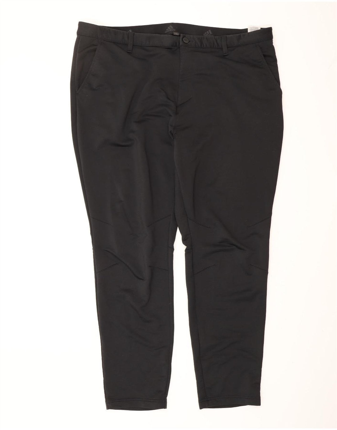 Pantaloni chino slim ADIDAS pentru bărbați XL W40 L30 poliester negru