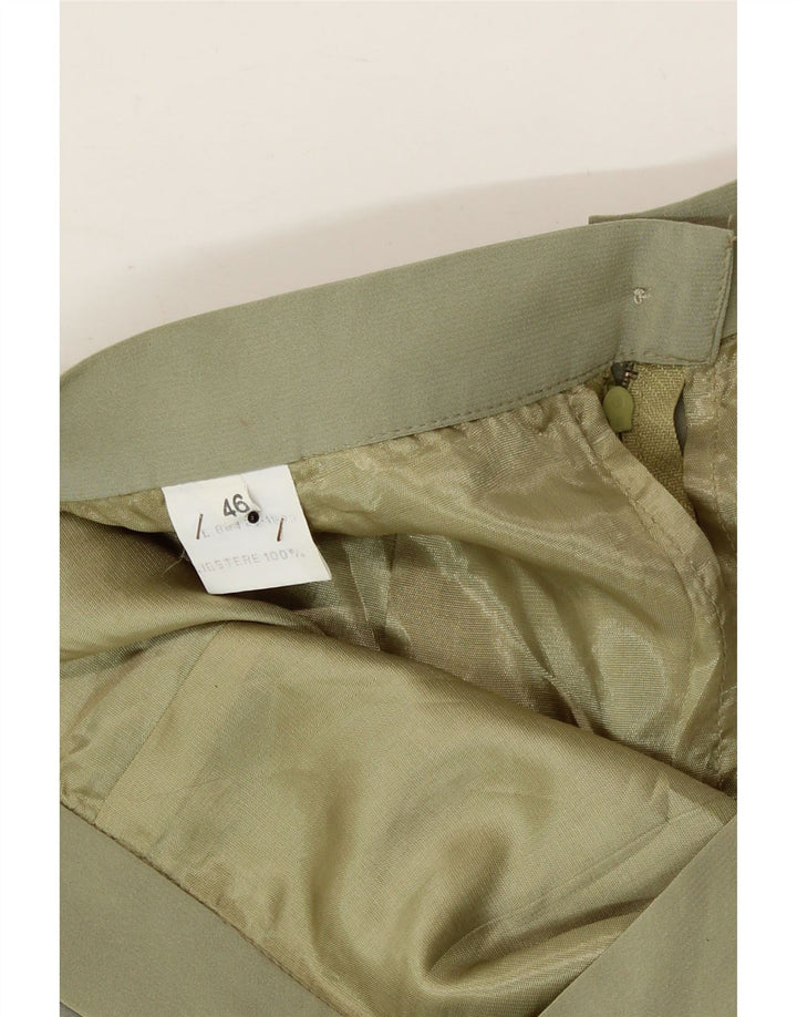 VINTAGE Womens Pencil Skirt IT 46 Large W30  Khaki Polyester Vintage Vintage and Second-Hand Vintage from Messina Hembry 