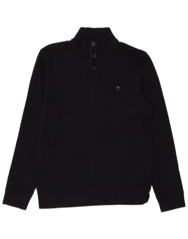 Pulover pentru bărbați Ted Baker cu gât cu nasturi, mărime 2, mic, bleumarin, modern
