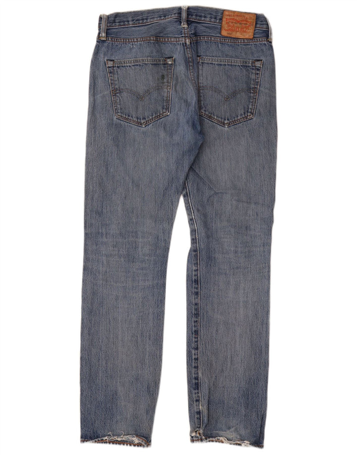 Blugi drepți distressed 501 Levi's pentru bărbați L32 L32 Bumbac albastru