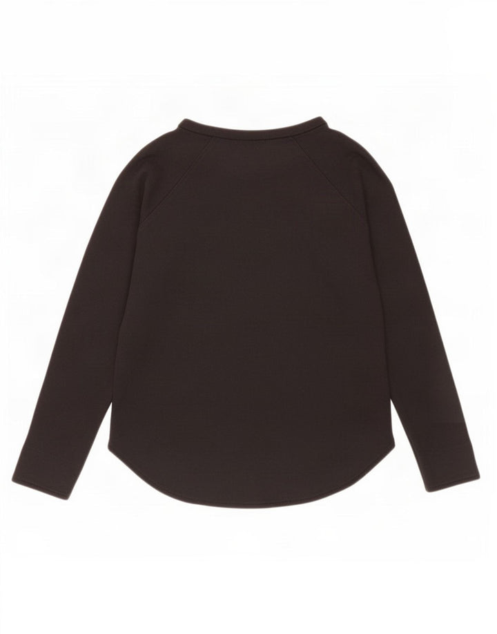 Top femeie Zara cu mânecă lungă UK 10 Mic Negru