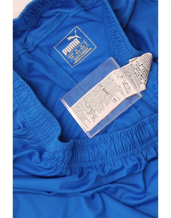 Pantaloni scurți sport pentru bărbați Puma, albastru mediu, poliester color bloc