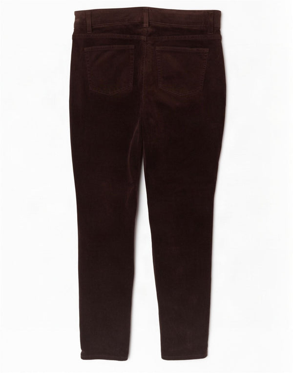 Pantaloni subțiri din velur pentru femei Chaps US 14 XL W34 L29 maro bumbac