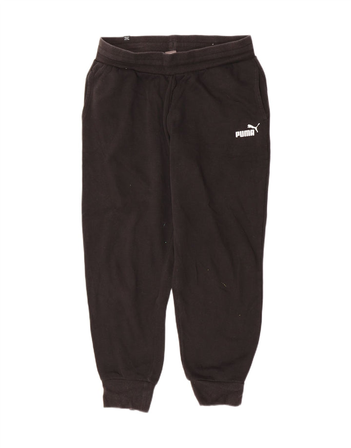 Pantaloni de trening Puma pentru bărbați Joggeri, bumbac mediu negru