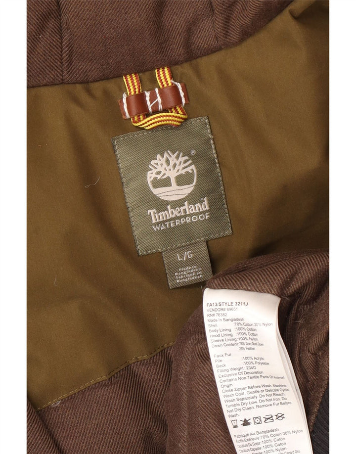Jachetă căptușită cu glugă pentru bărbați Timberland UK 40, bumbac kaki mare