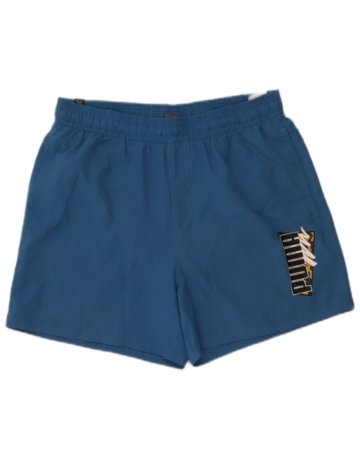 Pantaloni scurți de înot Puma pentru bărbați, mari, albastru, poliester