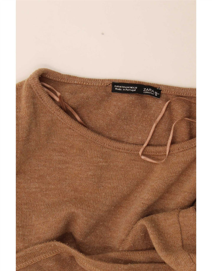 Bluză pentru femei Zara, cu umăr dezactivat, Marea Britanie 14 Medium Bej, pete