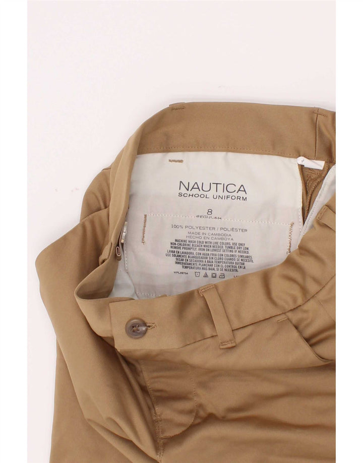 Nautica Băieți Pantaloni Pantaloni Chino 7-8 Ani W24 Bej Poliester
