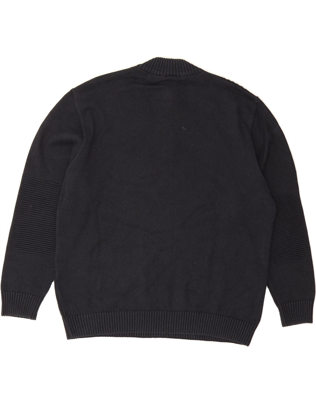 ROGER KENT Mens Zip Neck Jumper Sweater Large Navy Blue Argyle/Diamond Vintage Roger Kent and Second-Hand Roger Kent from Messina Hembry 