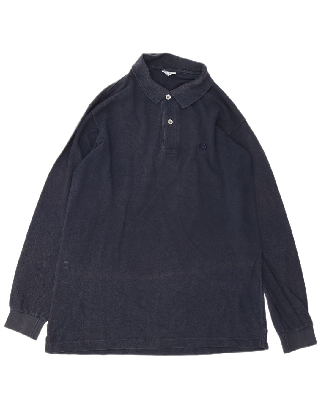 Cămașă polo cu mânecă lungă pentru bărbați Sergio Tacchini, bumbac bleumarin mediu