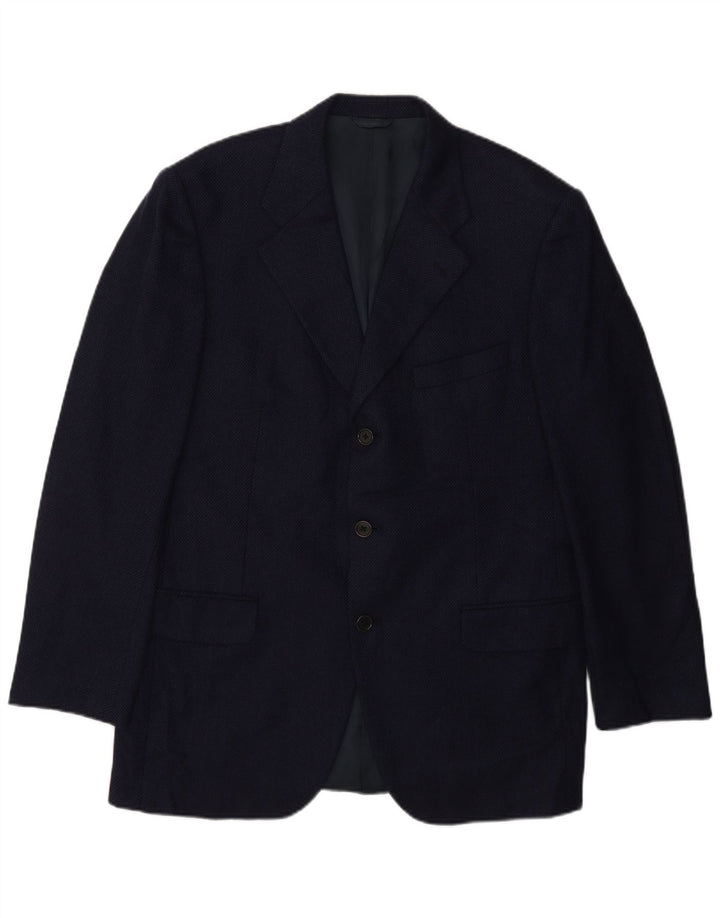 Jachetă Burberry pentru bărbați cu 3 nasturi IT 50 Medium Bleumarin Clasic