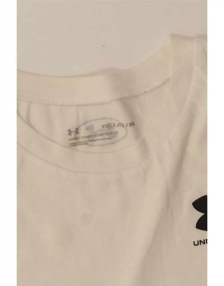 UNDER ARMOUR Tricou Băieți Top 13-14 Ani XL Alb