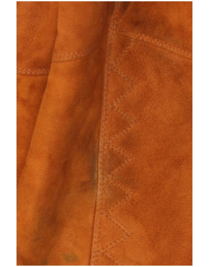 Palton din shearling vintage pentru femei, cu tăiere largi, IT 48 XL, piele maro