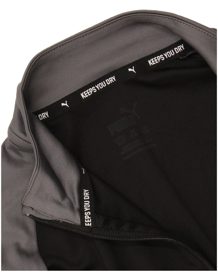 Trening cu pulover grafic PUMA pentru băieți, 7-8 ani, negru, color block