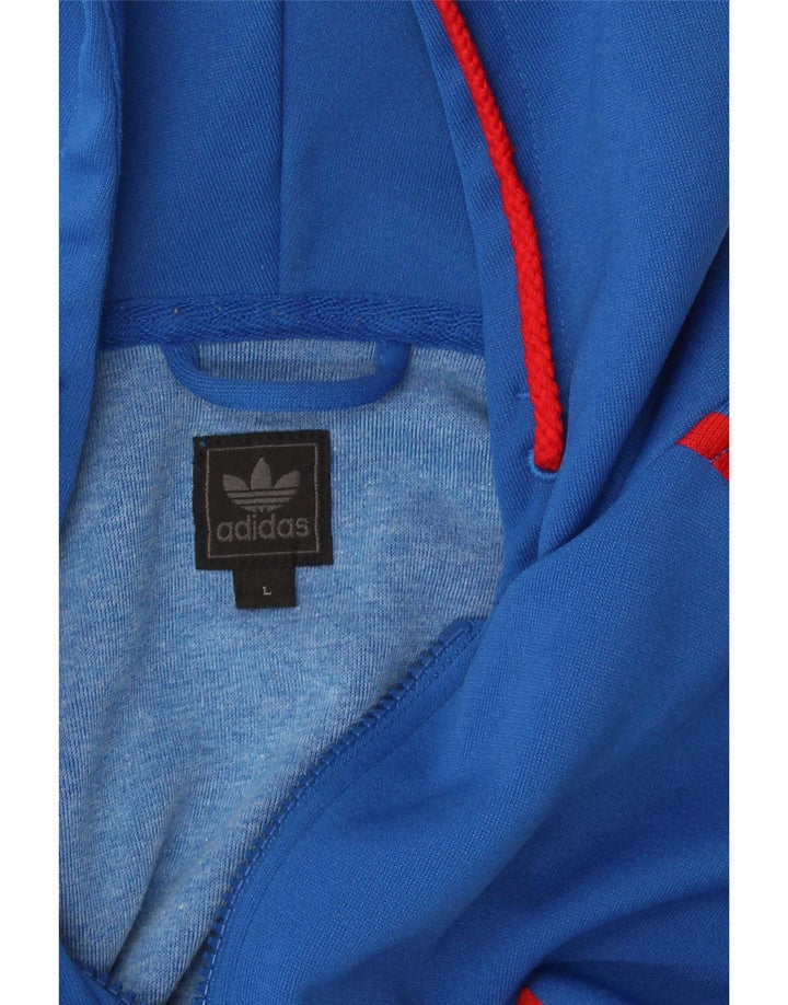 Pulover Adidas pentru bărbați, cu fermoar, mare, albastru