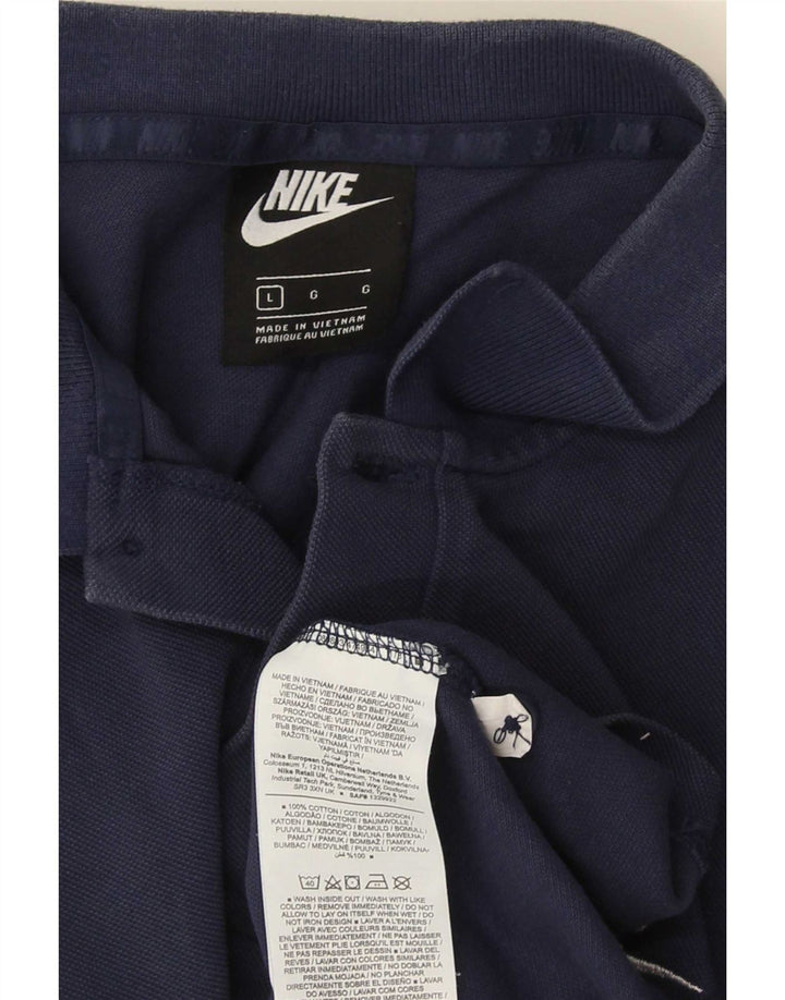 Tricou polo pentru bărbați Nike, mare, albastru, bumbac