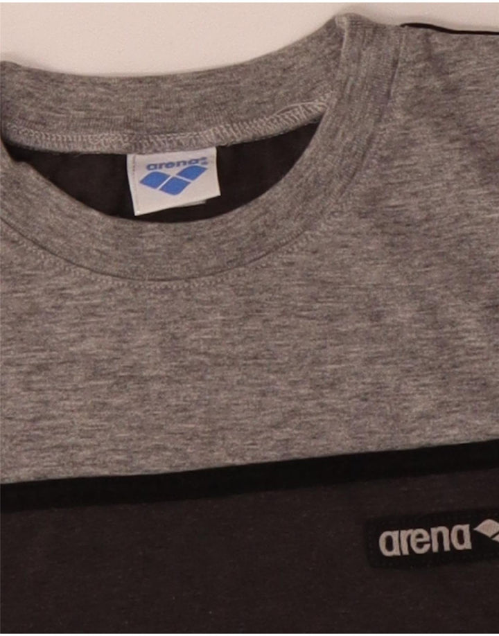 Tricou pentru bărbați ARENA Top, gri mediu, bumbac color bloc