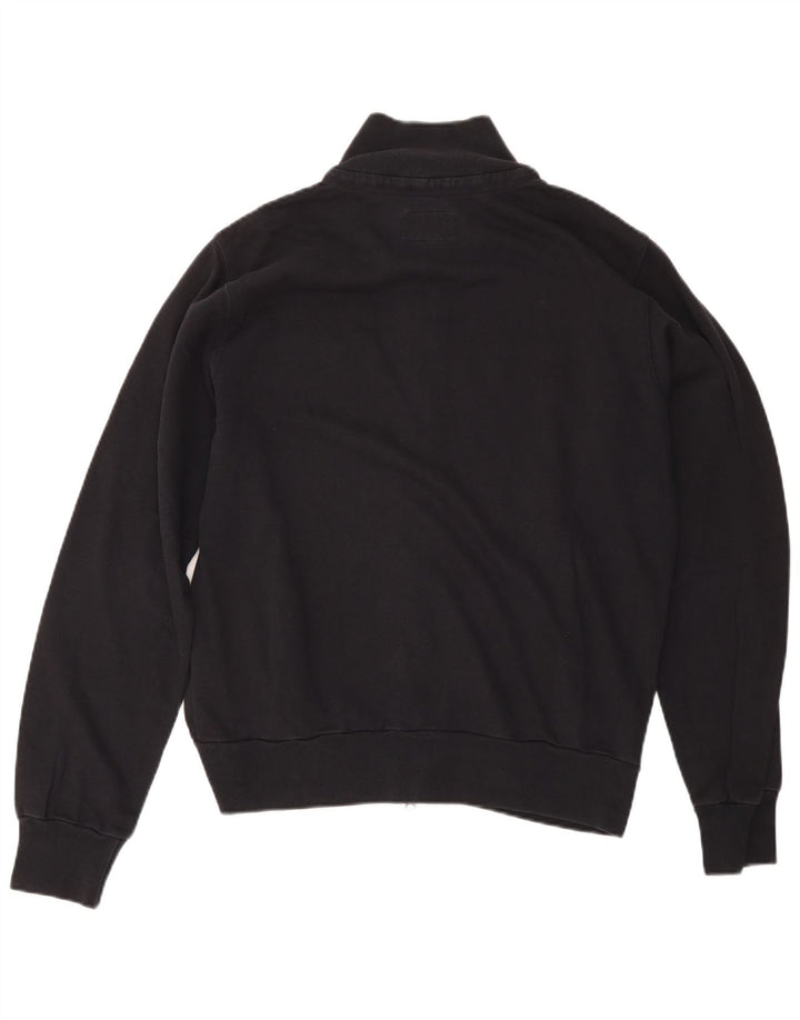 Jachetă de top pentru trening grafic Woolrich pentru bărbați, bumbac mediu negru
