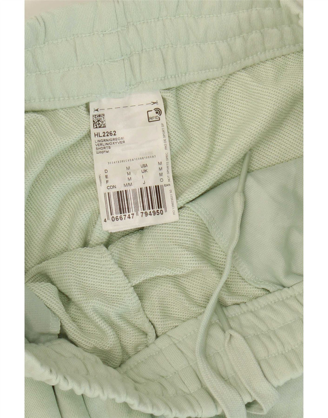 Pantaloni scurți sport pentru bărbați Adidas, bumbac verde mediu