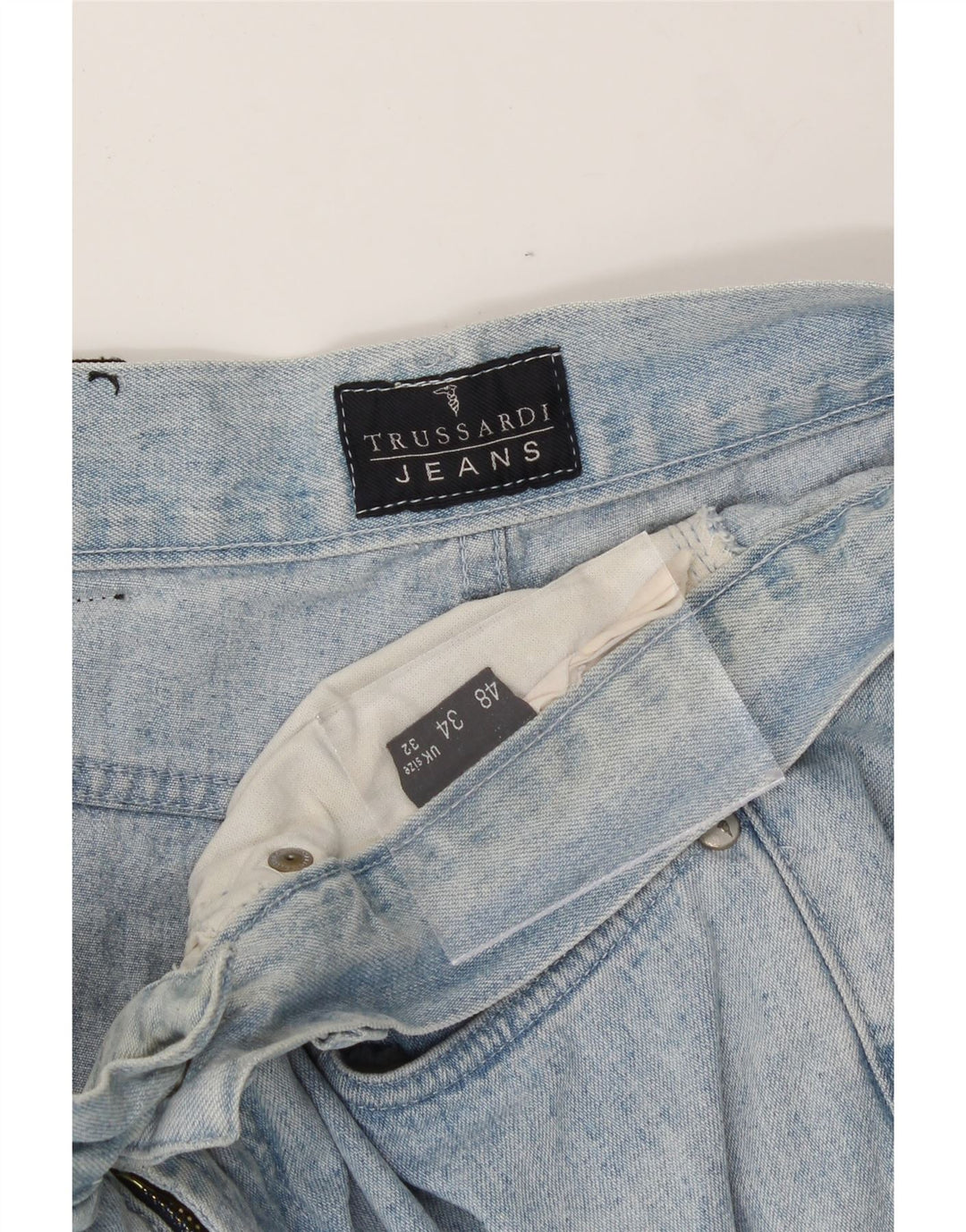 TRUSSARDI Womens Straight Jeans W32 L28 Blue Vintage Trussardi and Second-Hand Trussardi from Messina Hembry 