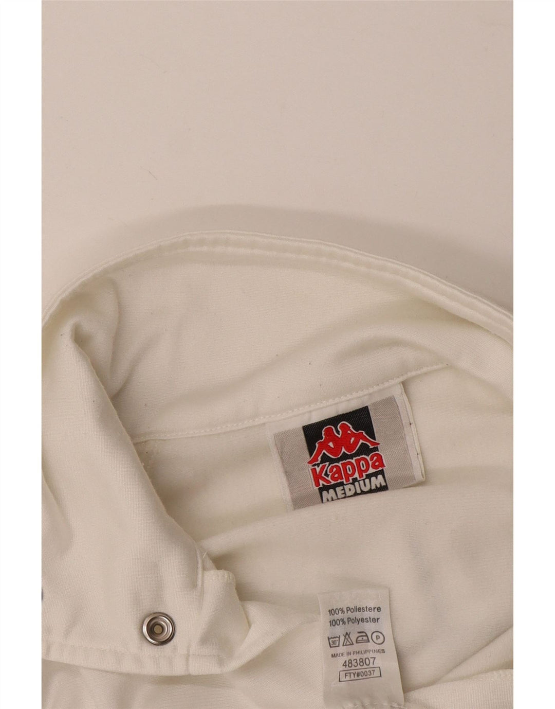 Jachetă de top pentru trening grafic KAPPA pentru bărbați, alb mediu, poliester bloc de culoare