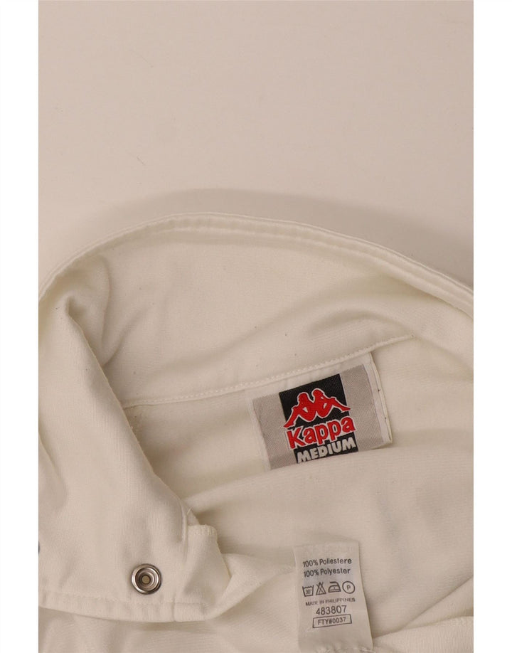 Jachetă de top pentru trening grafic KAPPA pentru bărbați, alb mediu, poliester bloc de culoare