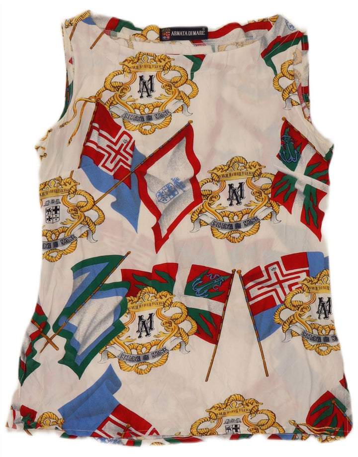 Bluză Damă Armata Di Mare Cu Model Abstrac Top IT 44 Alb Mediu